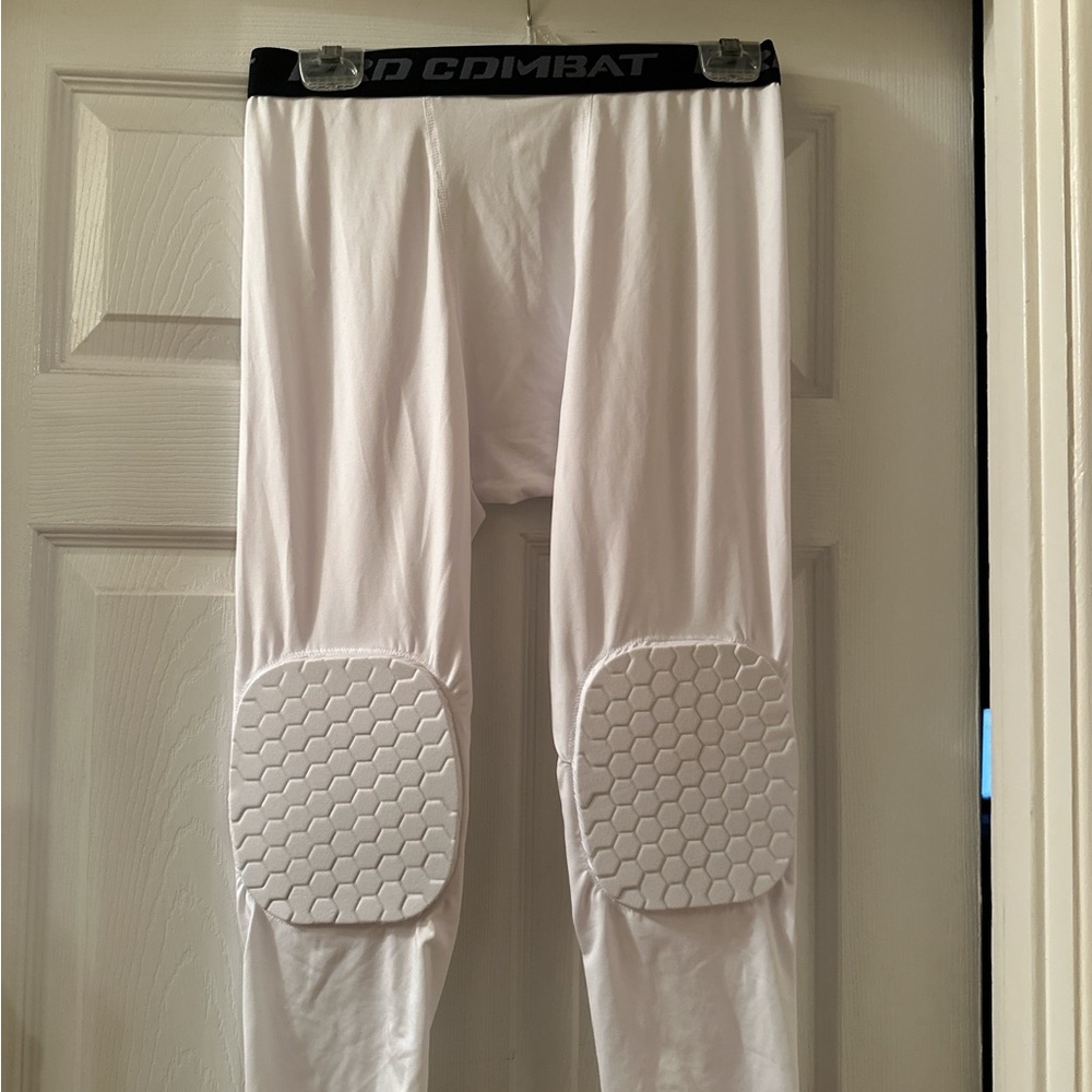 White Padded Compression Pants 3/4 Men's Size XL